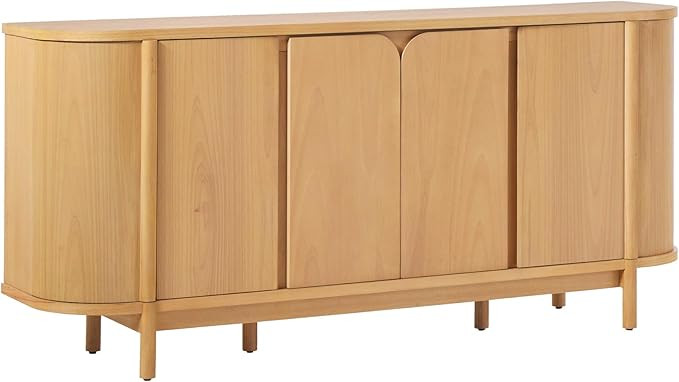 Walker Edison Ezra 70" Curved Sideboard Cabinet - Natural | Amazon (US)