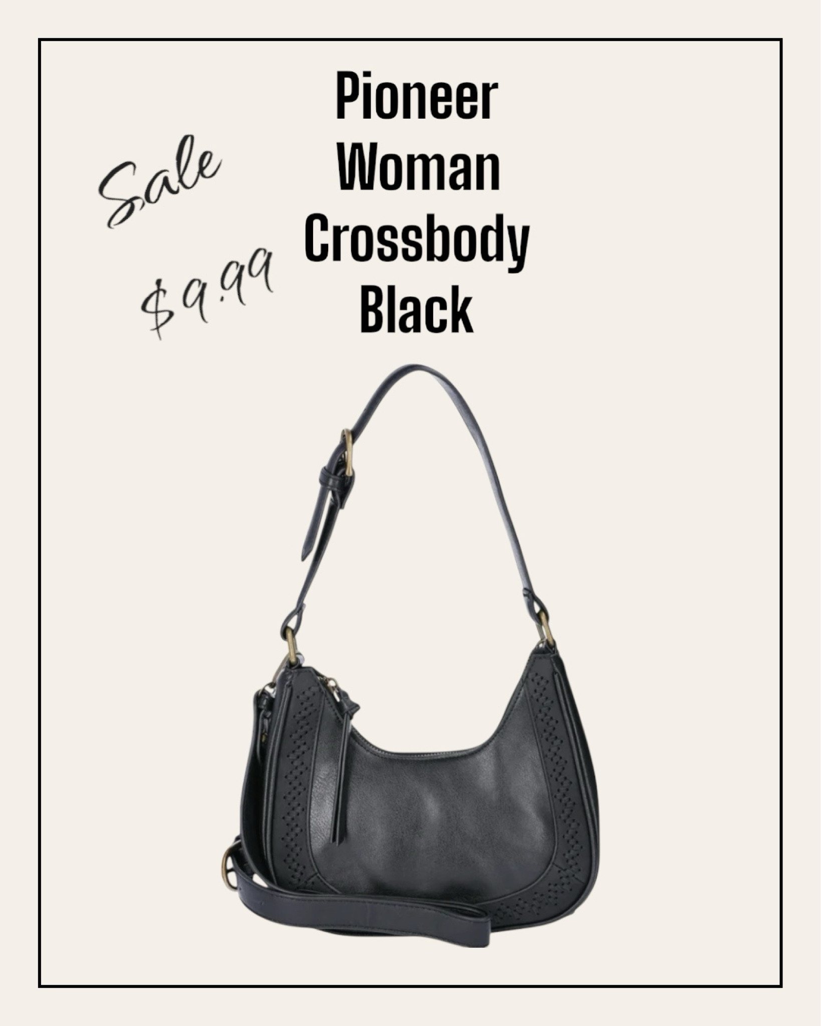 Black handbag on sale for $9.99. @walmart

#LTKitbag #LTKsalealert
