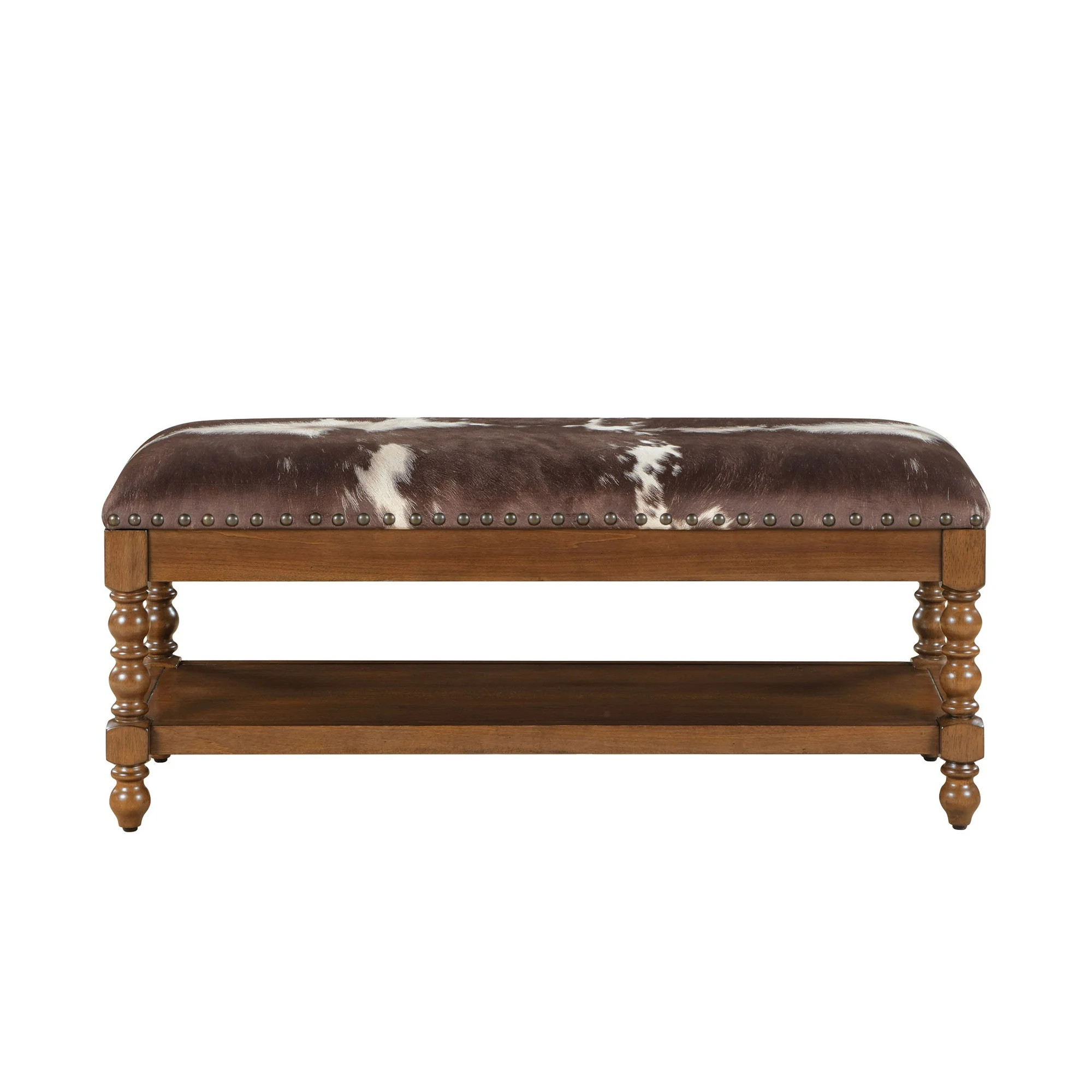 The Pioneer Woman Harper Bench- Faux Cowhide | Walmart (US)