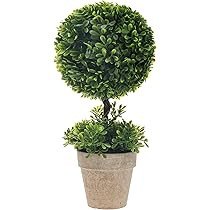 15 Inch Large Topiary Ball Plant Artificial Boxwood Topiary Potted Decoration Small Fake Boxwood Tree Greenery Arrangements Faux Magnolia Grass Ball Bonsai Ornament Porch Party Home Ground | Amazon (US)
