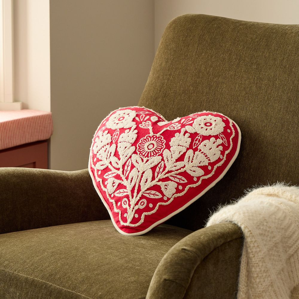 Scandi Heart Pillow | West Elm (US)