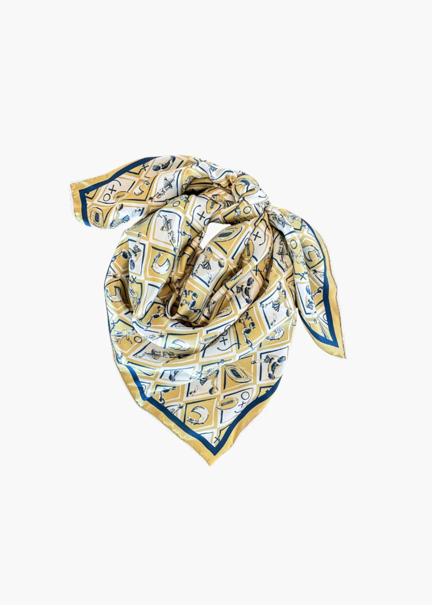Navy + Gold Checkerboard Gameday Scarf | Poppy and Pink