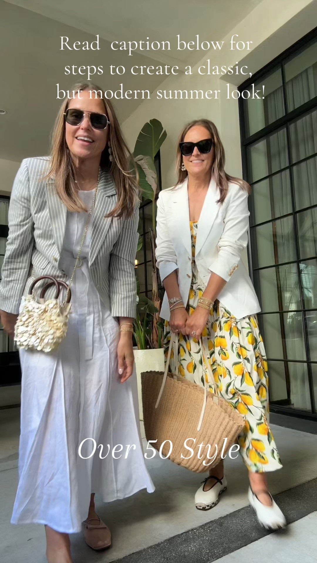Want to know how to create a classic, but modern summer look? Read below! Beverly Hills shopping OOTD!  We can’t tell you what we’re shopping for because that’s a big surprise!  Wearing size 8 dresses and 10 jackets! White dress is 32% off! 

Steps to re-create these classic summer outfits:
     1.  grab a cute sundress
     2.  put on a cute summer blazer
     3.  pick up a statement handbag
     4. To make your outfit stand out, put on        some close toed shoes. They had the perfect surprise. Most people would put on a sandal, but the element of surprise is a closed toe shoe!
    5. Sunnies!!!!

To shop click link in bio to LTK!

Everything is linked on our profile in the @shop.Itk app.

Direct url to our LTK >> https://www.shopltk.com/explore/Tandttwintalk

You can also source all links by clicking on the link in our bio and heading to our LNK website where you can find links to our LTK.

#over50style #over40style #over30style #over60style #midsizestyle #preppystyle #classicstyle #fashionfinds #liketkit

#LTKSaleAlert #LTKOver40 #LTKVideo