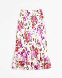 Smocked Midi Skirt | Abercrombie & Fitch (US)