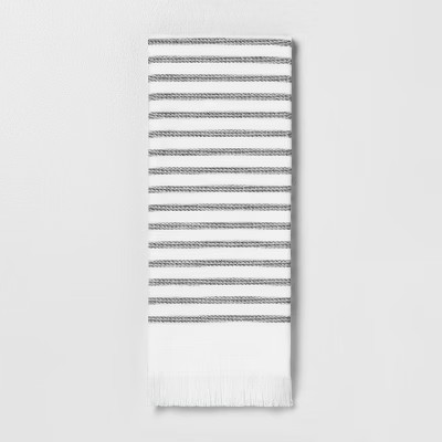 Core Stripe Bath Towels Railroad Gray - Hearth & Hand™ with Magnolia | Target