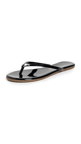 TKEES Women's Glosses Flip Flop, Licorice, 5 B US | Amazon (US)