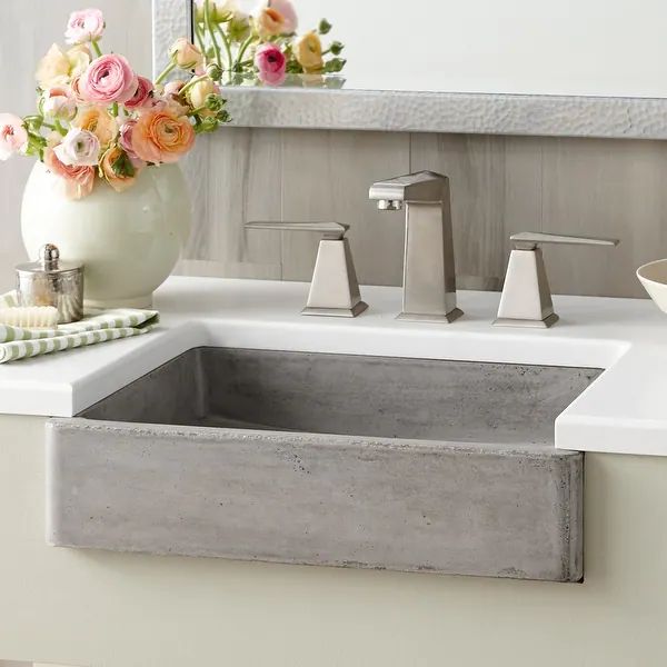 Nipomo New NativeStone Undermount/ Vessel Bathroom Sink - 19.5" x 15" x 4.5" - Overstock - 182354... | Bed Bath & Beyond