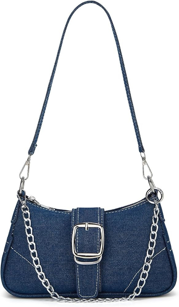 Denim Hobo Bag for Women Canvas Shoulder Crossbody Bags Y2K Small Clutch Totes Handbag Evening Ar... | Amazon (US)