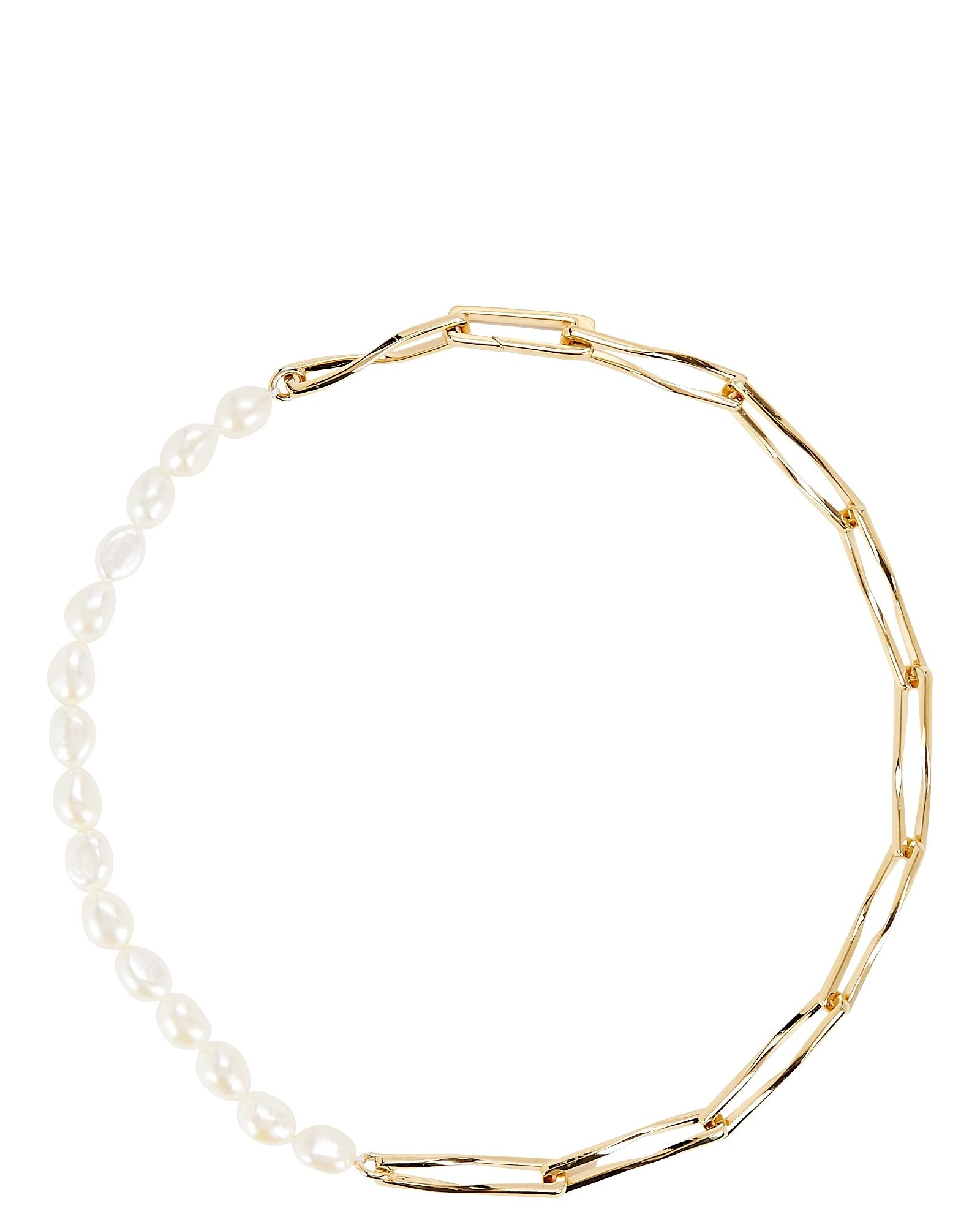 Baroque Pearl Twisted Link Necklace | INTERMIX