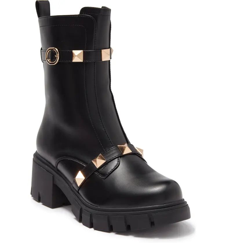 CAPE ROBBIN Yuri Pyramid Stud Lug Sole Boot | Nordstromrack | Nordstrom Rack