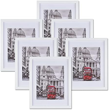 11x14 Picture Frame Set of 6, Display Pictures 8x10 with Mat or 11x14 without Mat, Tabletop Display  | Amazon (US)