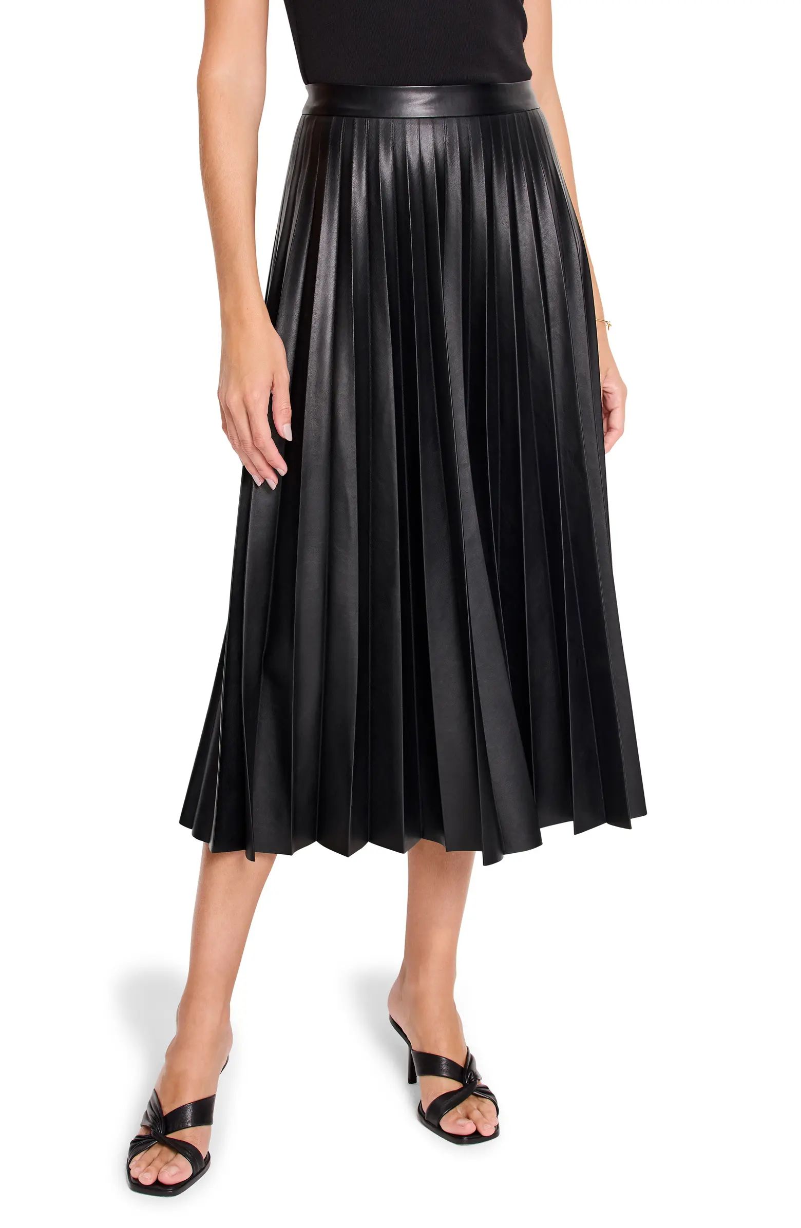 Pleated Faux Leather Skirt | Nordstrom