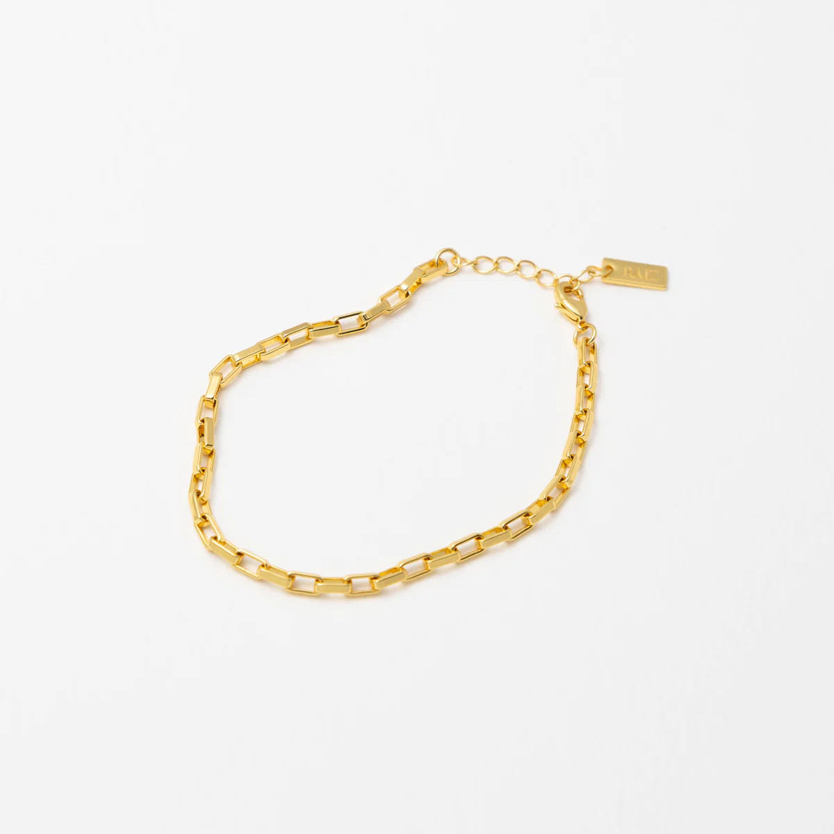 Hugo Square Paperclip Chain Bracelet | Charm Compatible - Raiz | Raiz