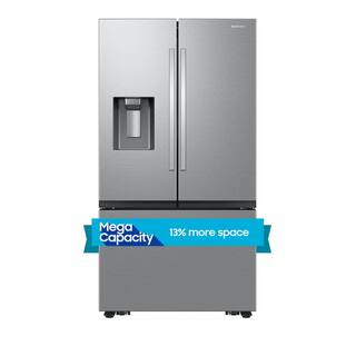 Samsung 31 cu. ft. Mega Capacity 3-Door French Door Refrigerator with Four Types of Ice in Stainl... | The Home Depot