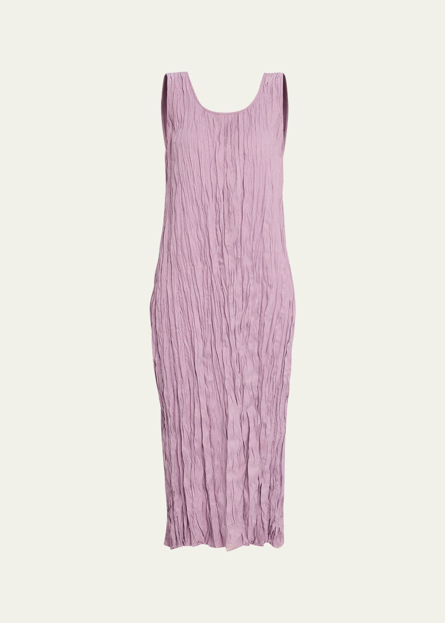 Lafayette 148 New York Sleeveless Crinkled Scoop-Neck Midi Dress | Bergdorf Goodman