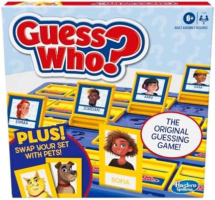 Hasbro Gaming Guess Who? Board Game, with People and Pets Cards, The Original Guessing Game for K... | Amazon (US)