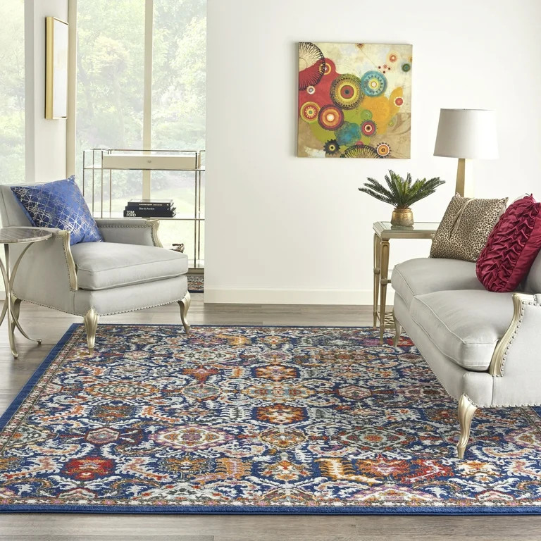 Nourison Passion Bohemian Blue/Multicolor 8' x 10' Area Rug, (8x10) | Walmart (US)