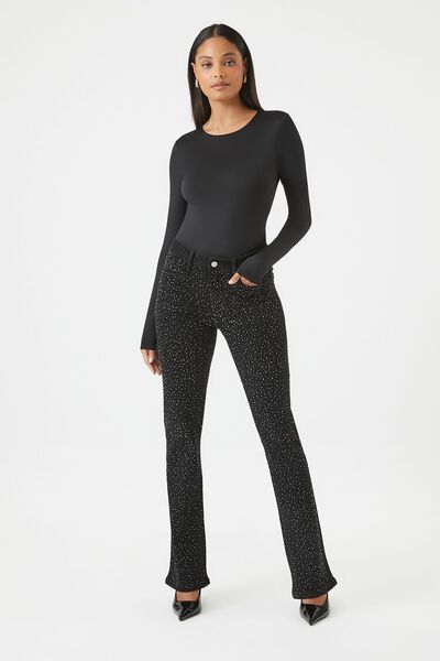 Rhinestone Mid-Rise Bootcut Jeans | Forever 21 (US)