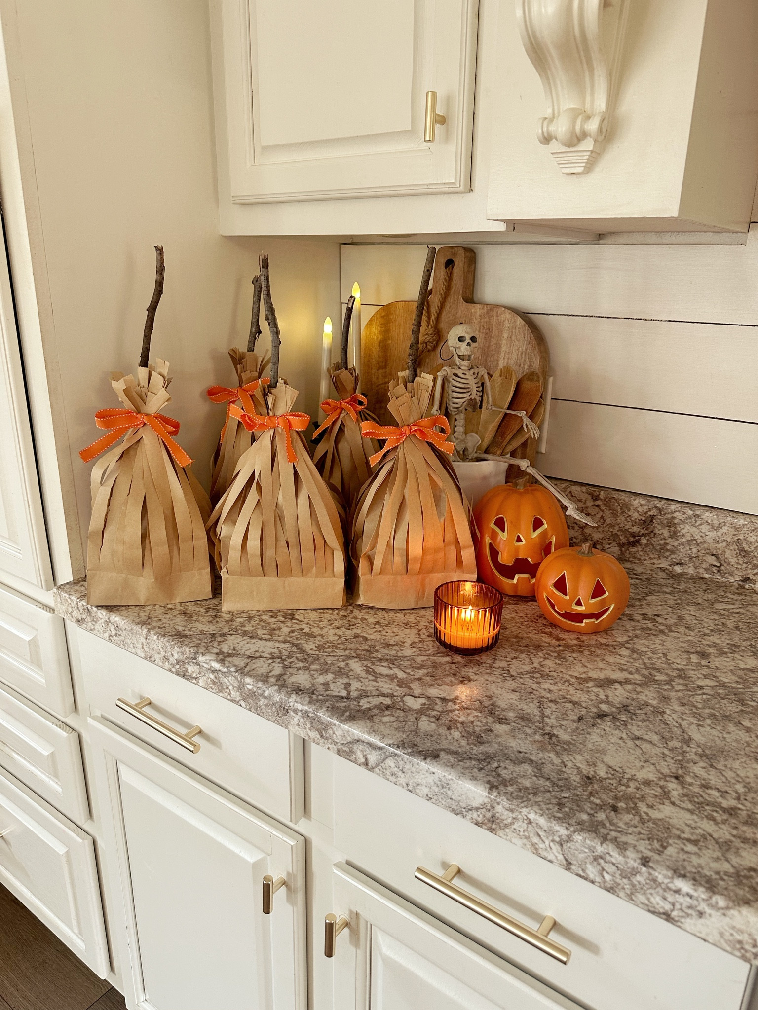 Witches broom treat bags!! Supplies linked below