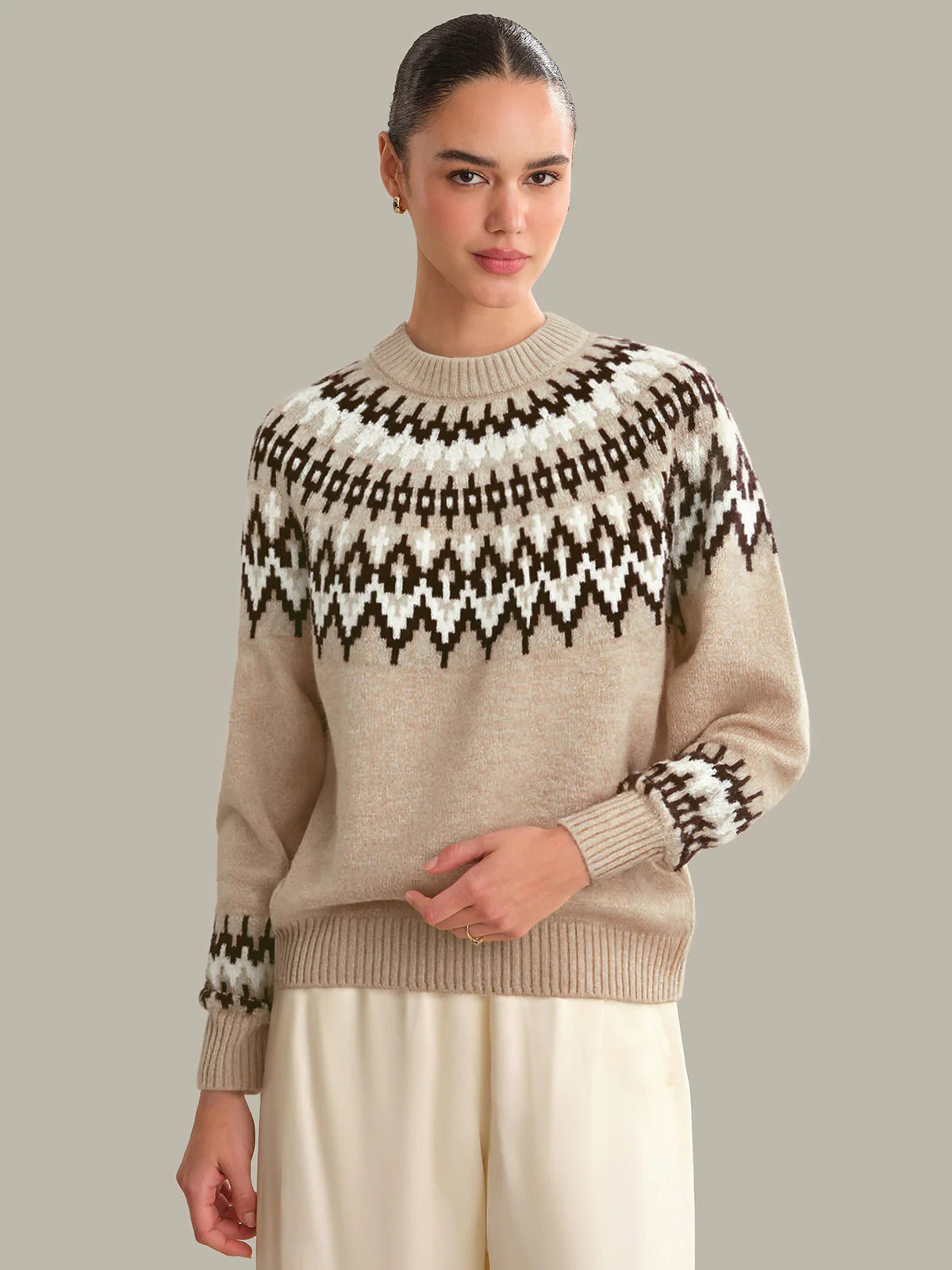 Anastasia: 100% Cashmere Fair Isle Sweater | 525 America