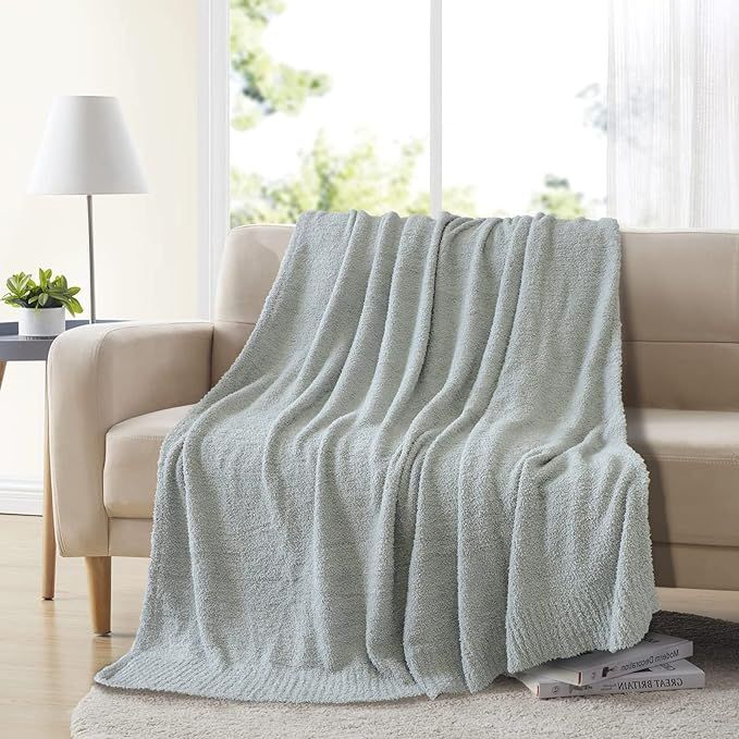 OTOSTAR Knitted Throw Blanket Ultra Soft Warm Cozy Knit Plush Blanket for Couch Lightweight Fluff... | Amazon (US)