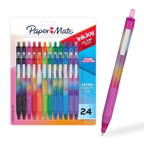 Paper Mate InkJoy 300RT Ballpoint Pens, Colorful Fashion Wraps, Retractable, Medium Point, Assort... | Amazon (US)