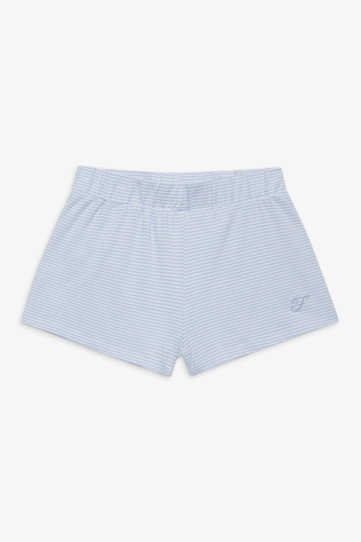 Collins Cotton Booty Shorts - Ice Blue Stripe | Frankies Bikinis