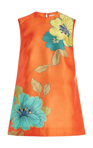 Piato Floral-Satin Mini Shift Dress | Moda Operandi (Global)