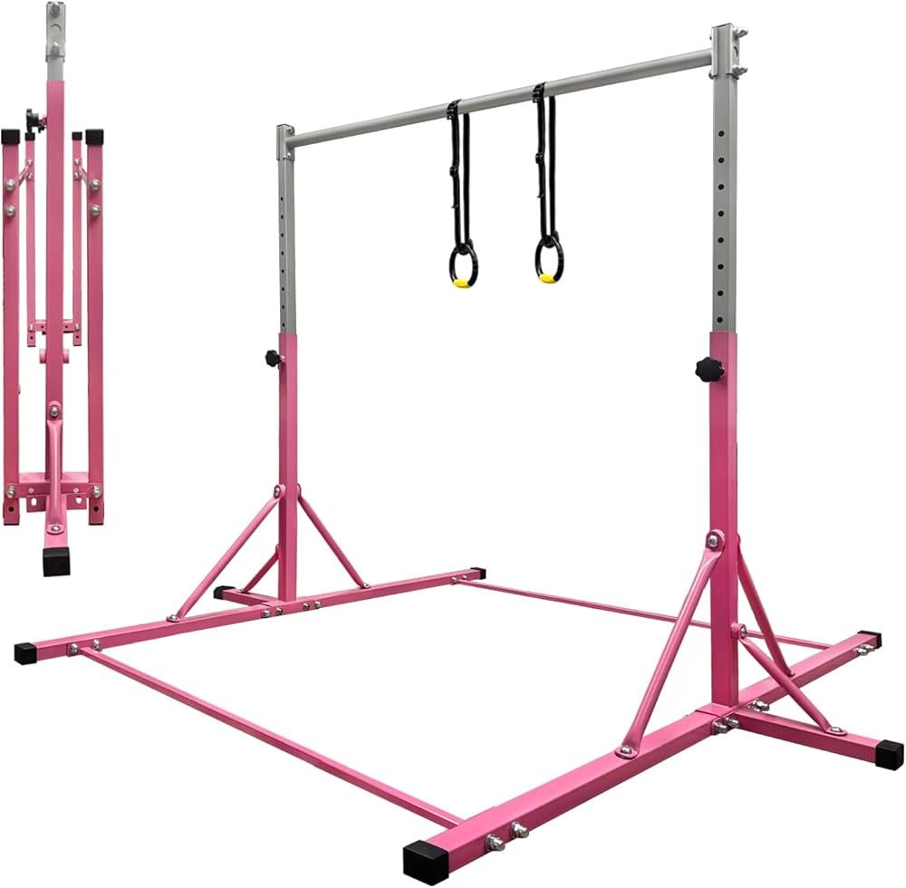 Gymnastics Bar for Kids Girls Ages 3-15 with Ring for Home Indoor Training Equipment- Steady Stee... | Amazon (US)