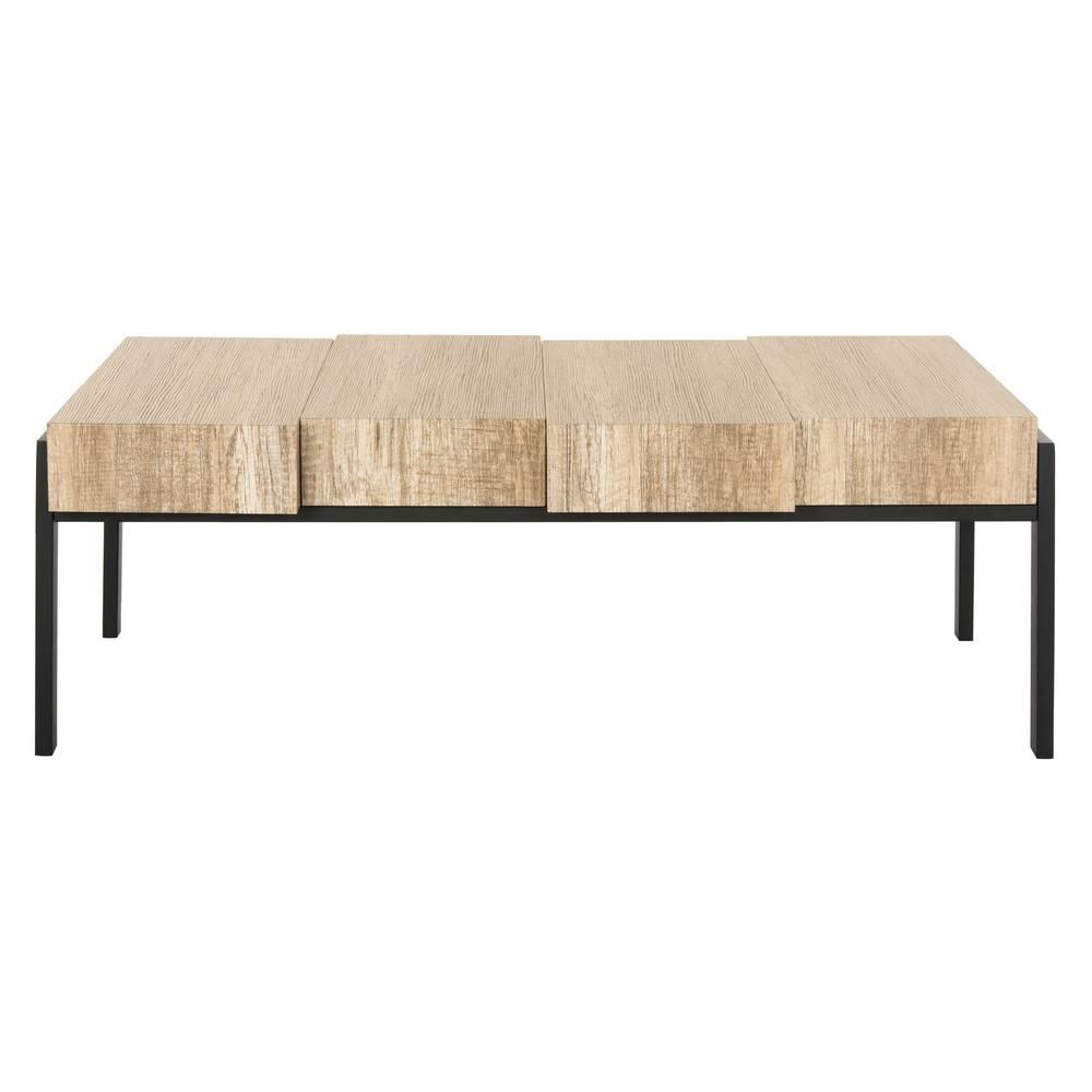 Safavieh Alexander 44 in. Canyon Gray/Black Large Specialty Wood Coffee Table-COF7005A - The Home... | The Home Depot