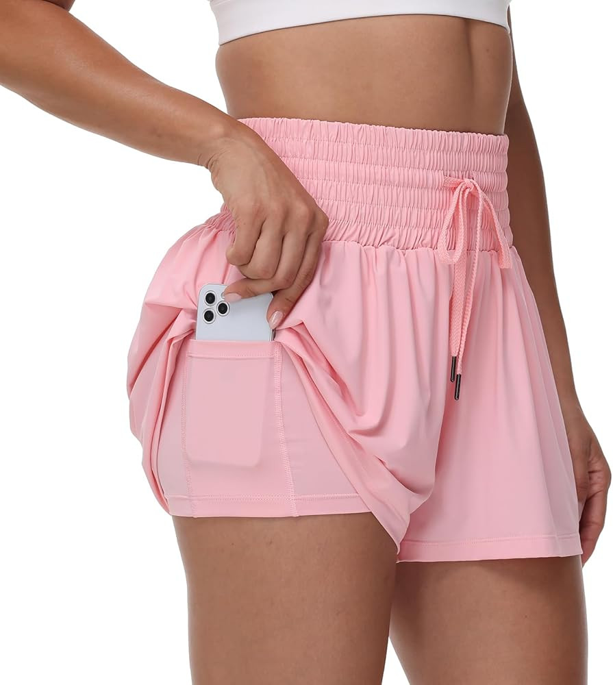 Flowy Athletic Shorts for Women Workout Running Gym Yoga Sport Short Pants Sweat Tennis Skirt Sko... | Amazon (US)