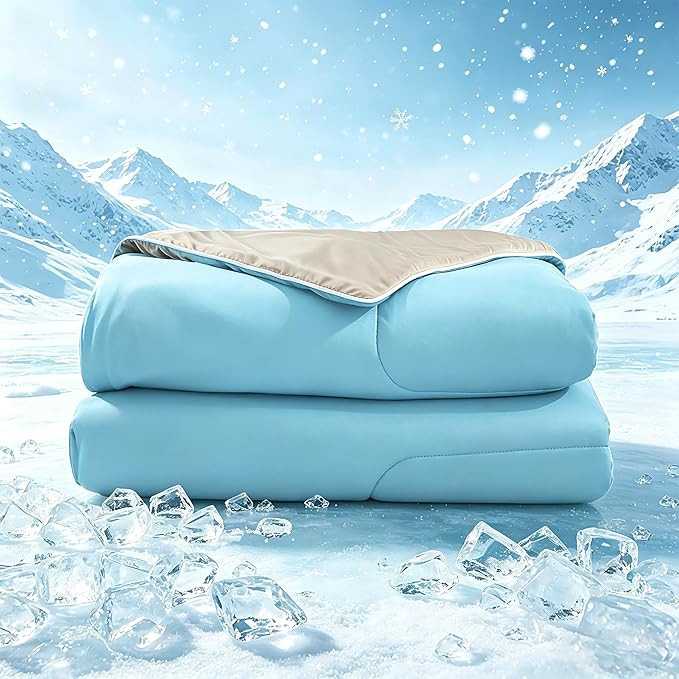 Cooling Comforter Queen Size, Double-Sided Cold Tech Fabric, Breathable Summer Comforter for Hot ... | Amazon (US)