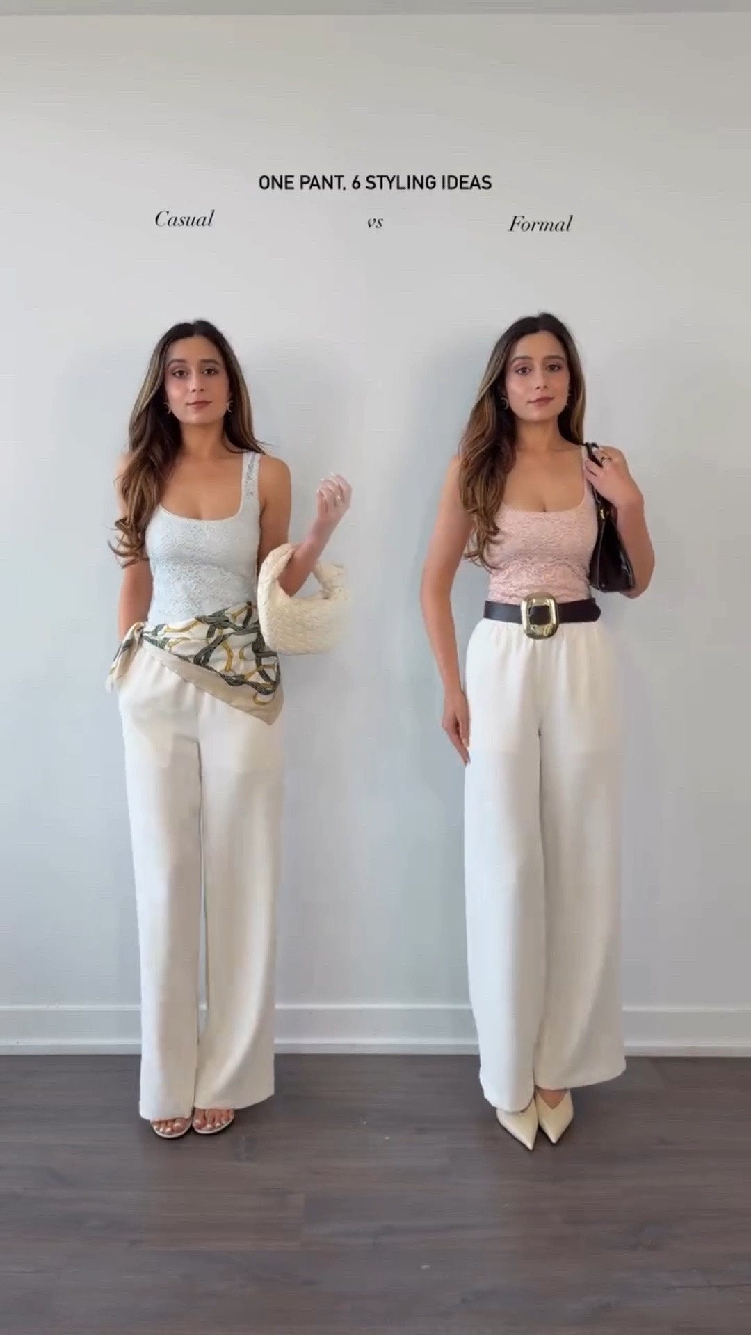 One pant, 6 looks! The pants are wrinkle free & perfect for work, travel or everyday wear. The lace top is STUNNING! The last hack OMG, I am obsessed! 

#itgirlstyle #howtostyle #fashioninspo #casualchicstyle #workwear

#LTKstyletip #LTKdresses