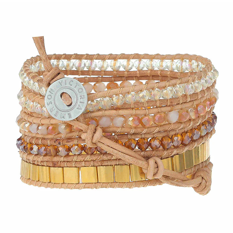 Sunrise Crystals with Gold on Natural | Victoria Emerson