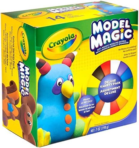 Crayola Model Magic, Deluxe Craft Pack, Clay Alternative, Gift for Kids, 14 Single Pack, 7 oz | Amazon (US)
