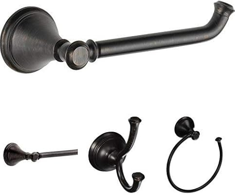 Delta Faucet Cassidy Bath Hardware Accessory Set - 4 Piece, Oil Rubbed Bronze | Amazon (US)