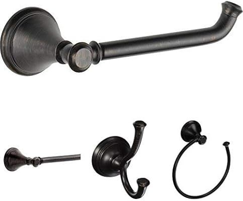 Delta Faucet Cassidy Bath Hardware Accessory Set - 4 Piece, Oil Rubbed Bronze | Amazon (US)