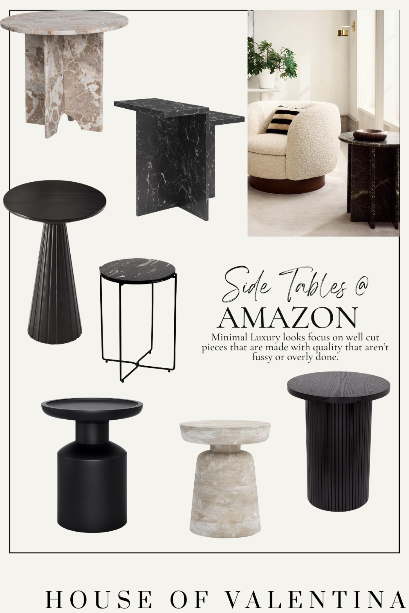 Minimal Luxury looks focus on well cut pieces that are made with quality that aren’t fussy or overly done. House of Valentina, side tables, home decor, furniture, Amazon

#LTKHome #LTKSeasonal #LTKStyleTip