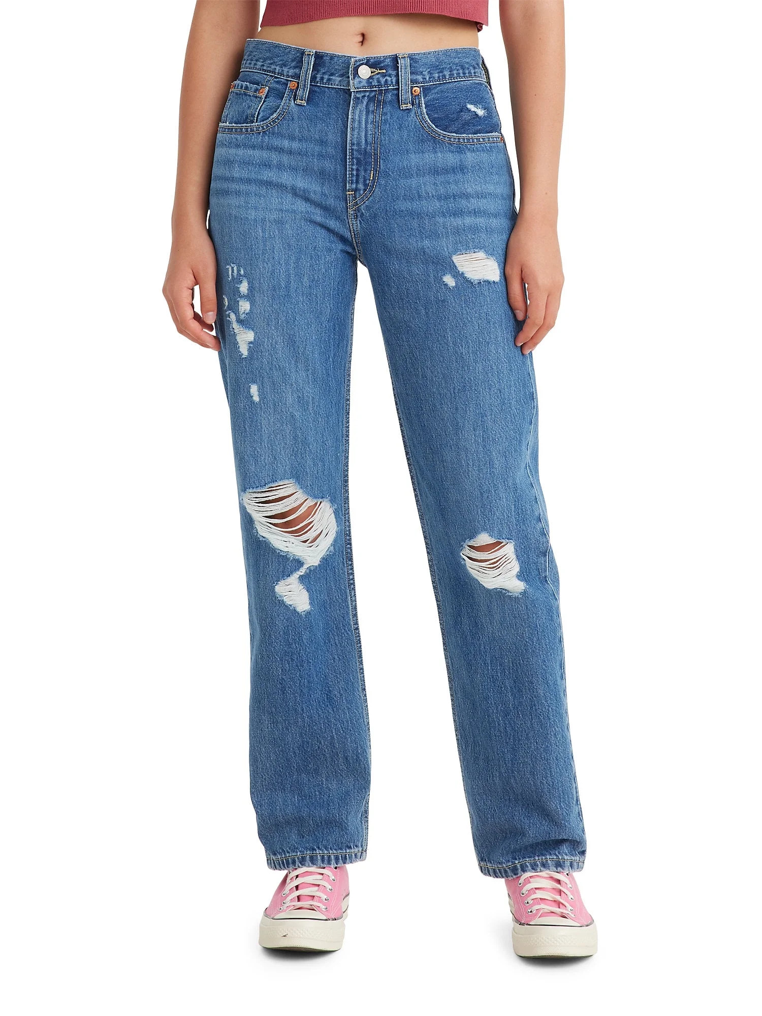 Levi's Women's Low Pro Relaxed Fit Straight Leg Jeans | Walmart (US)