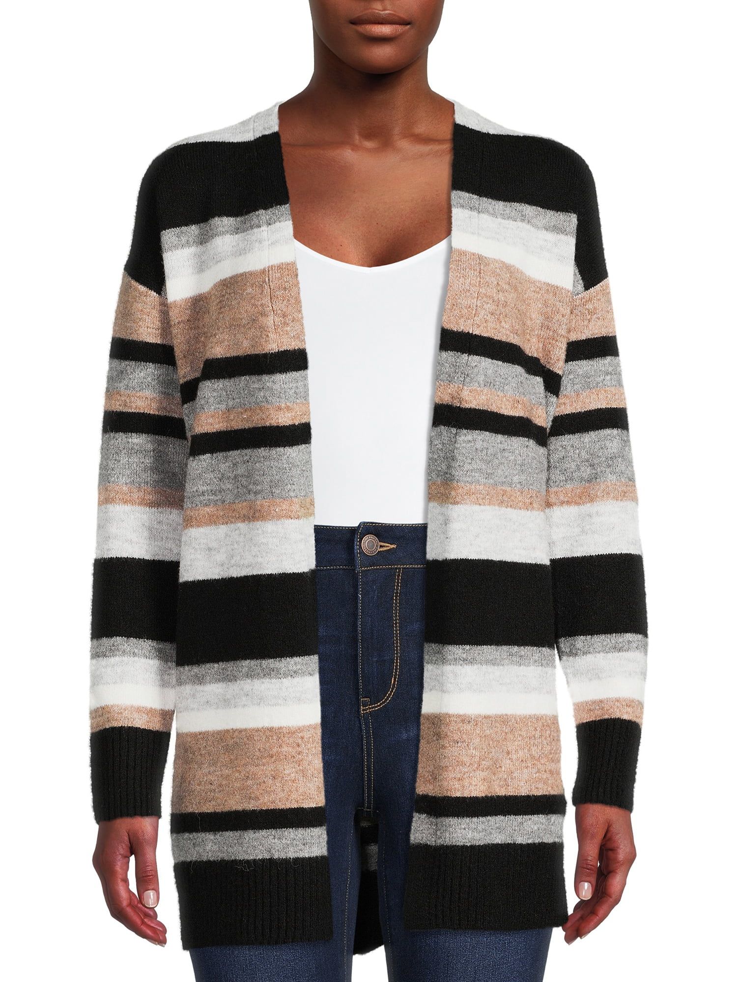 Time and Tru Women's Open Cardigan - Walmart.com | Walmart (US)