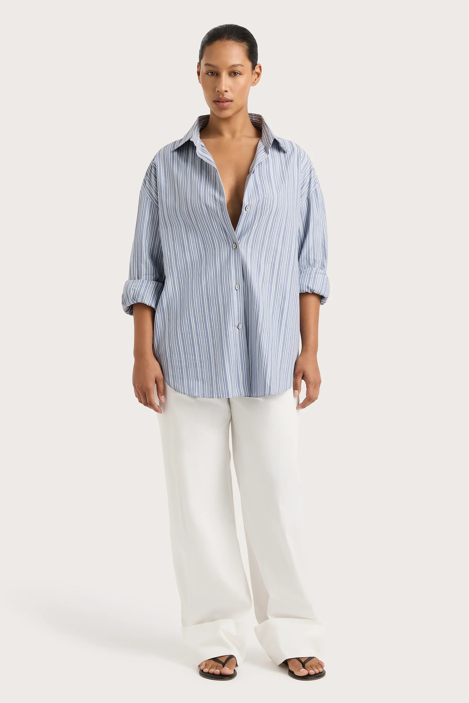 En Vau Shirt Blue Stripe | Faithfull (AU)