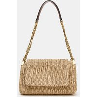 Zara - Metallic Chain Crossbody Bag - Light Beige - One Size Only - Woman | Zara UK