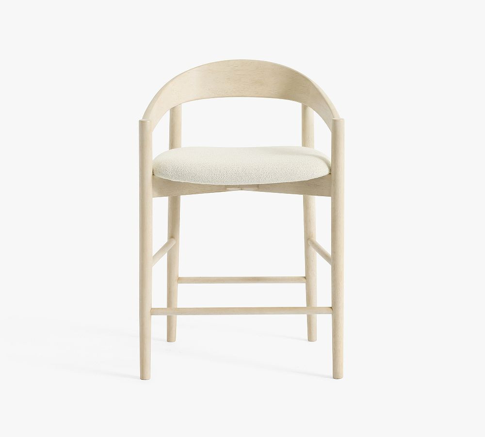 Laguna Upholstered Stool | Pottery Barn (US)