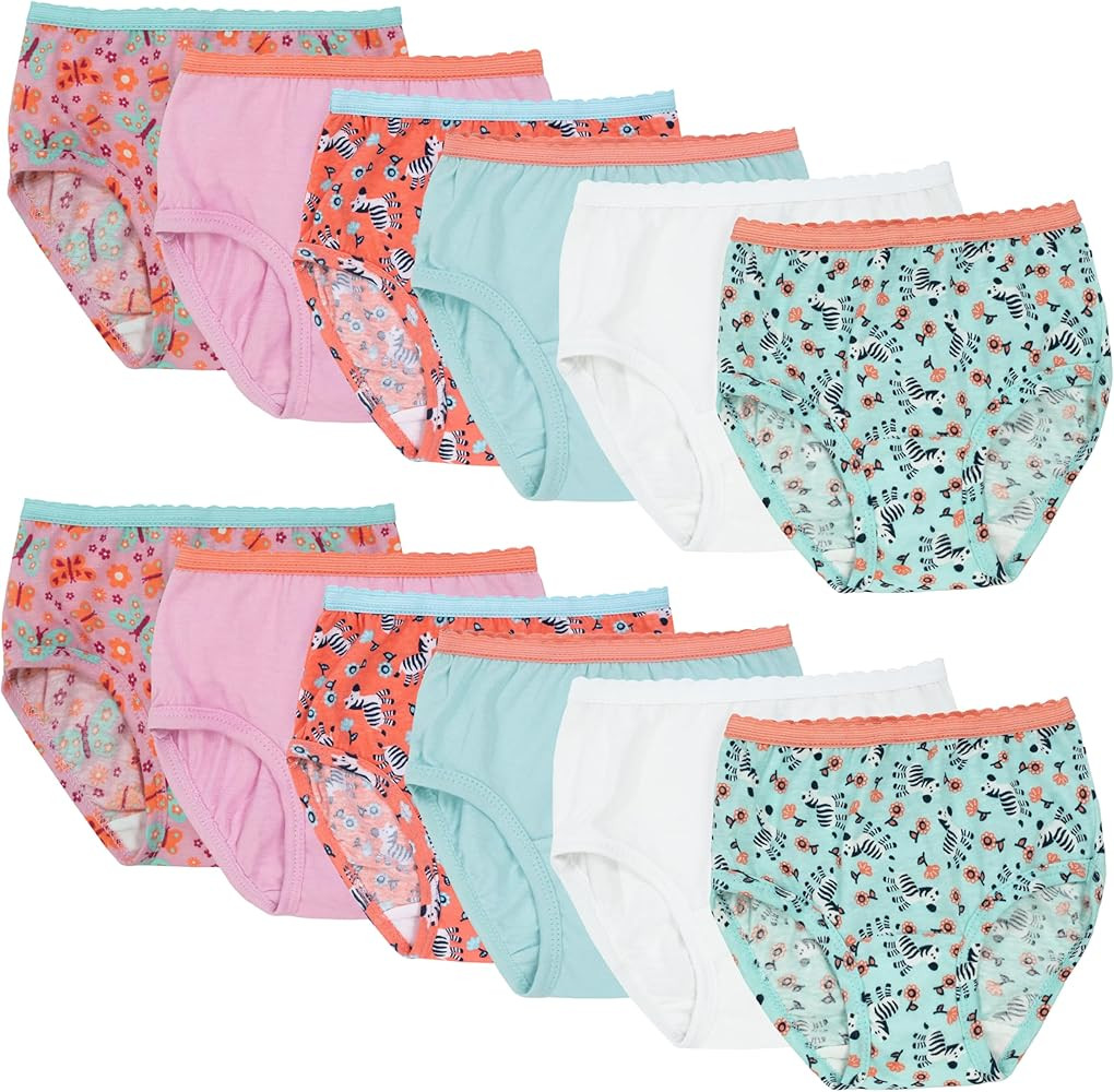 Fruit of the Loom Toddler Girls' Tag-Free Cotton Underwear | Amazon (US)