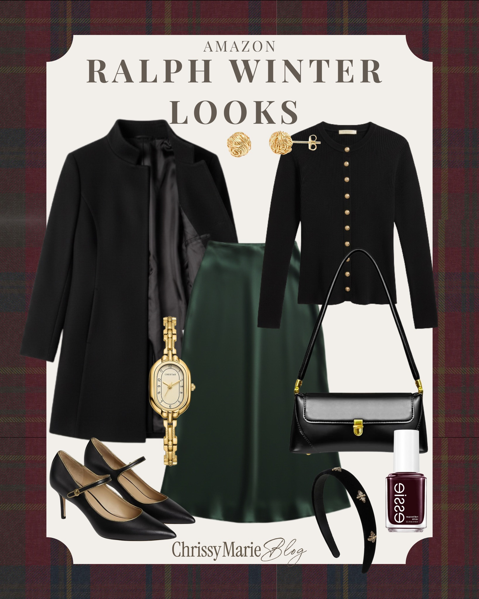 Classic Ralph winter elegance ❄️✨
Polished layers, rich textures, and timeless black + gold details — this is the kind of outfit that never goes out of style. Effortless, elevated, Amazon finds.

#RalphLaurenVibes #WinterStyle #AmazonFashionFinds #HolidayOutfits #ClassicStyle #OldMoneyAesthetic #AmazonMustHaves #ChrissyMarieBlog 

 #LTKHoliday #LTKSeasonal #LTKFindsUnder50