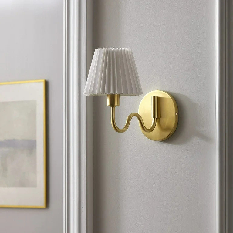 Wave Squiggle Arm Wall Sconce in Brass | Walmart (US)