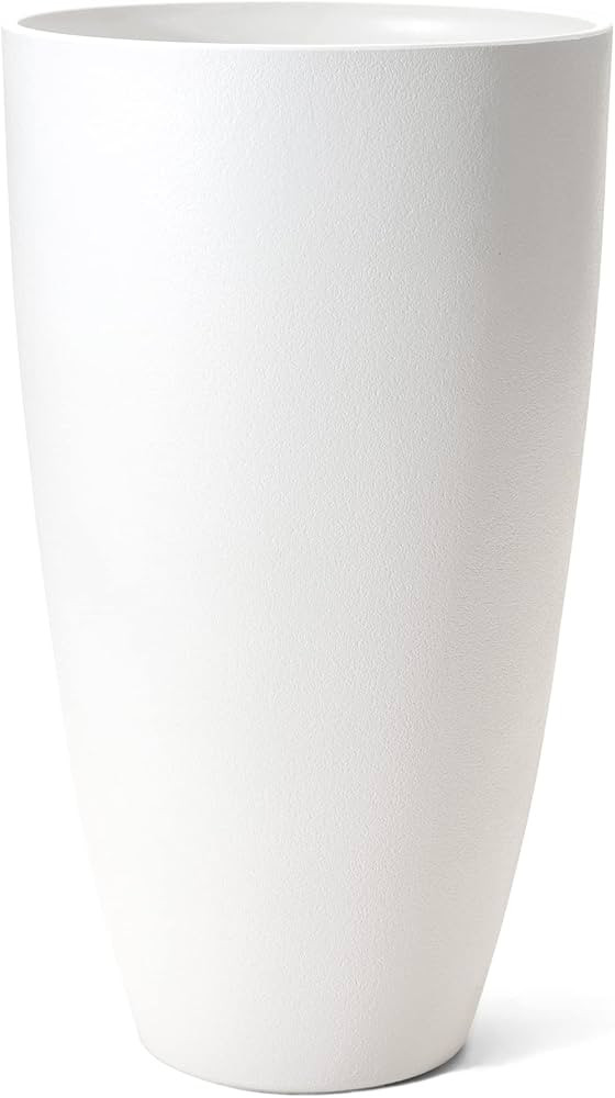 LA JOLIE MUSE Tall Planters Outdoor Indoor - 20 inch Modern White Flower Pots with Drainage Holes... | Amazon (US)