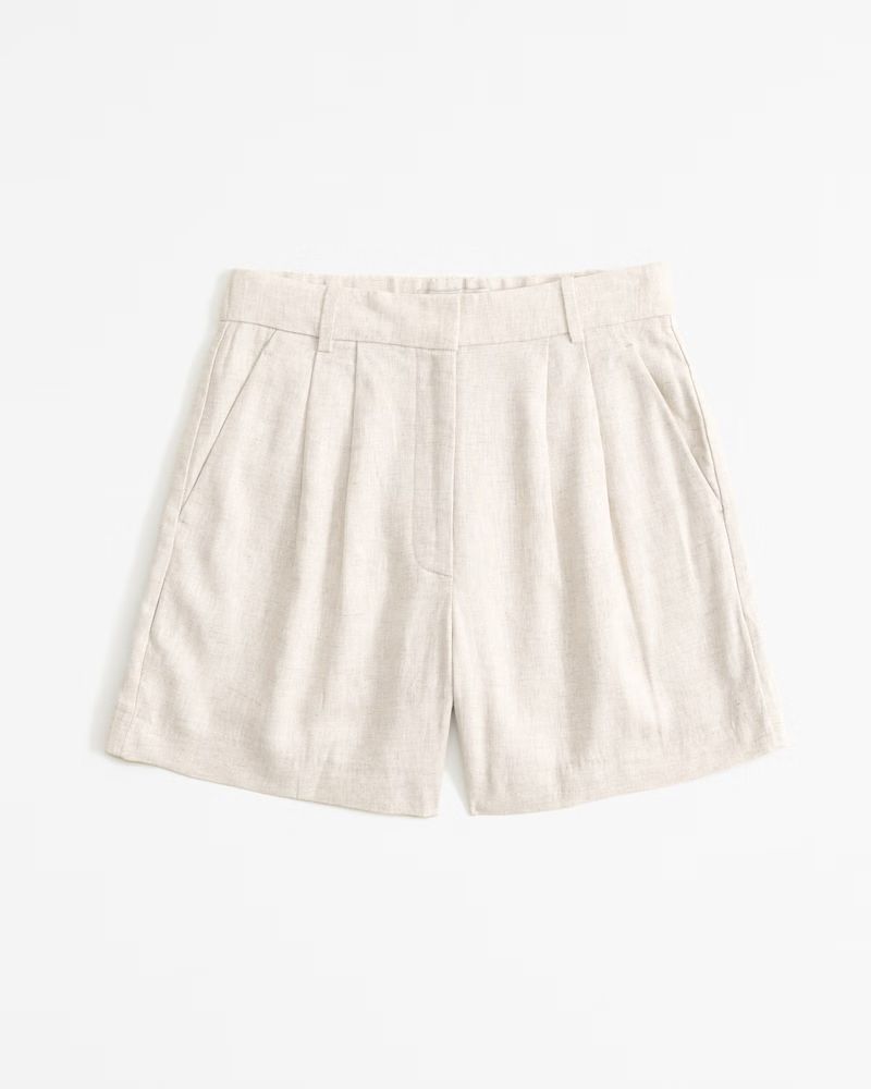 A&F Sloane Tailored Linen-Blend Short | Abercrombie & Fitch (UK)