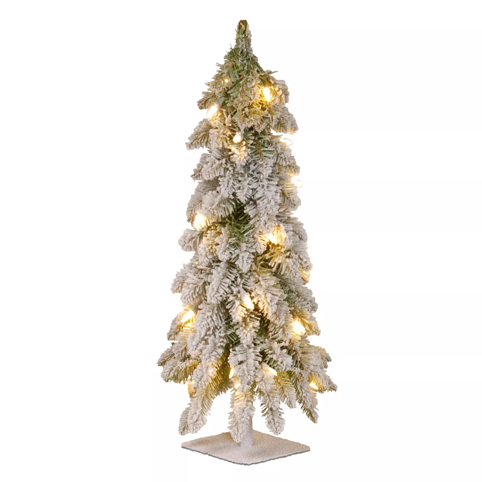 National Tree Company 24-in. Snowy Pre-Lit Artificial Christmas Tree, White | Kohl's