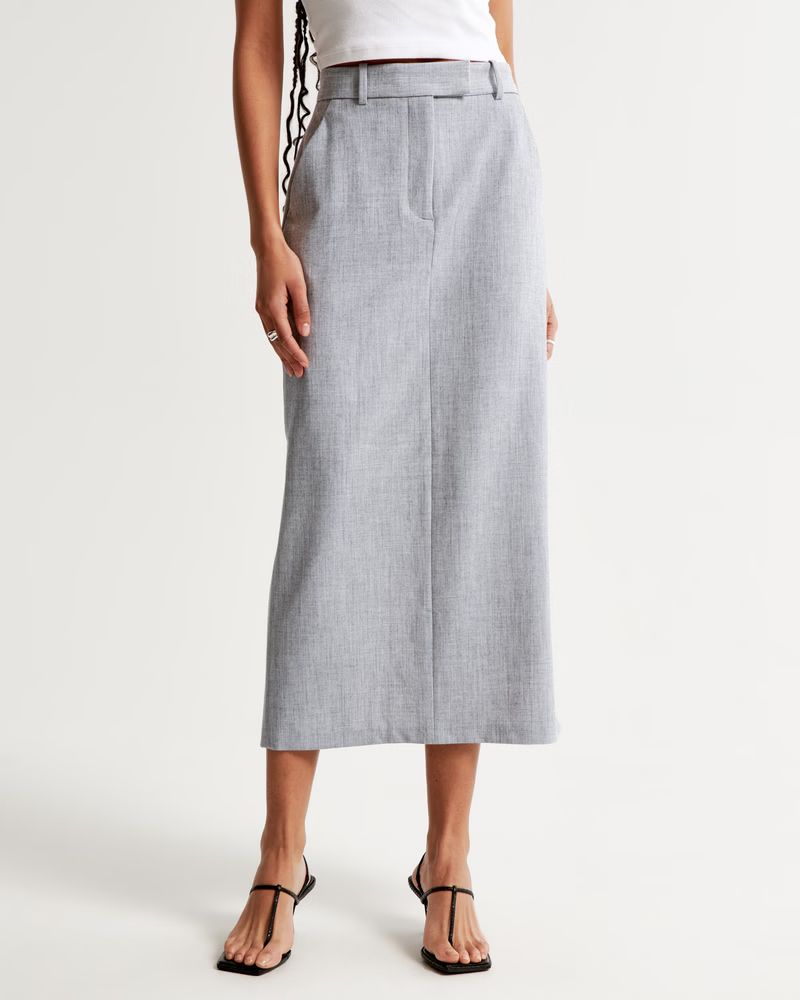 Tailored Maxi Skirt | Abercrombie & Fitch (UK)